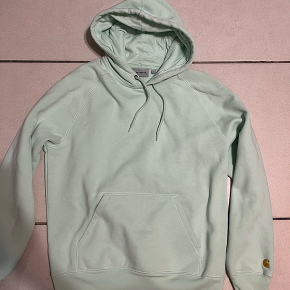 Carhartt Men's Light Green Hoodie - Picture 1 of 9